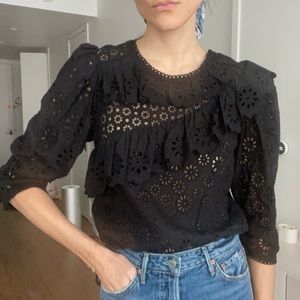 SEA NY eyelet top